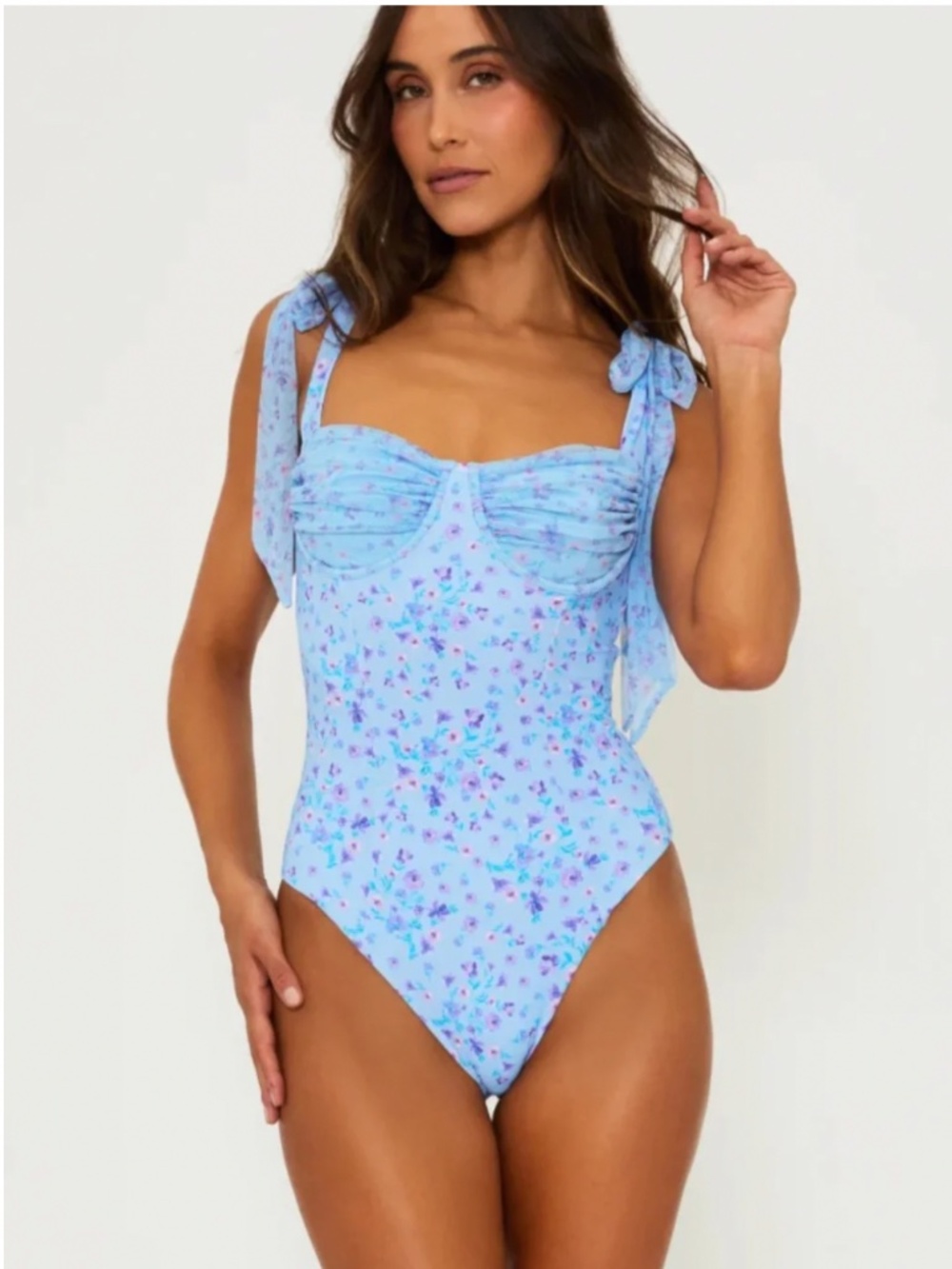 NEW Beach Riot Dede Floral One-Piece Swimsuit Sz L - Picture 3 of 9
